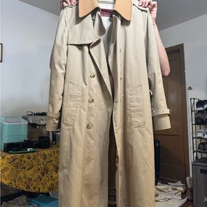 Nordstrom Tan Trench Coat with Brown Collar